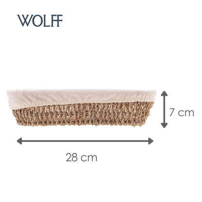 Cesta Oval de Sisal com Forro em Tecido - Wolff