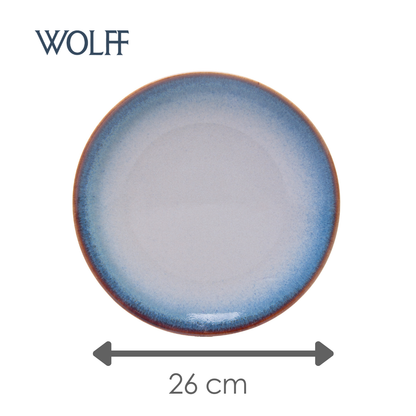 Prato Raso Amazônia 26cm Azul Cerâmica - Wolff