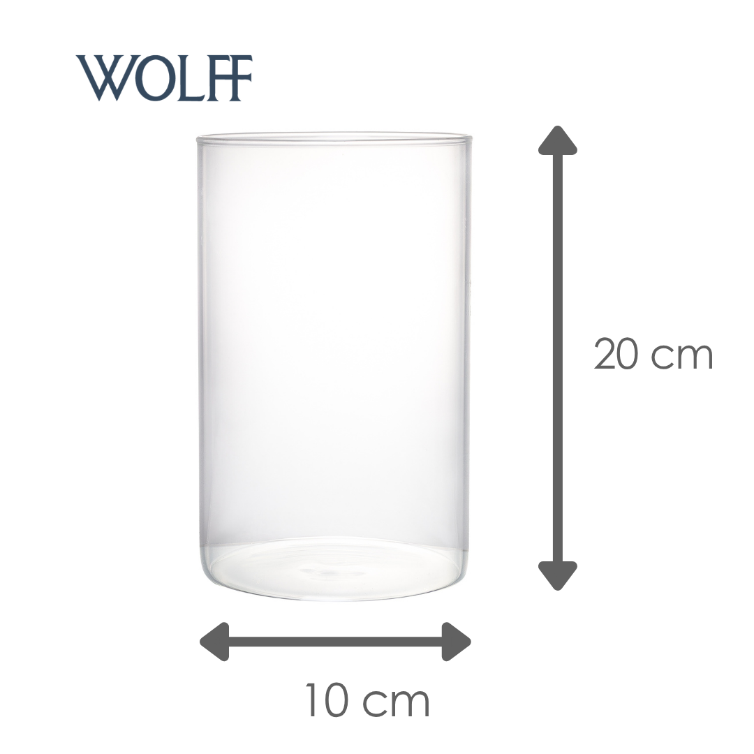 Vaso Vianne 20cm x 10cm Vidro Borossilicato - Wolff
