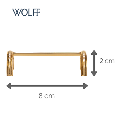 Conjunto 6 Dencansos para Talheres Lorena 8cm x 4cm x 2cm Dourado Zamac - Wolff