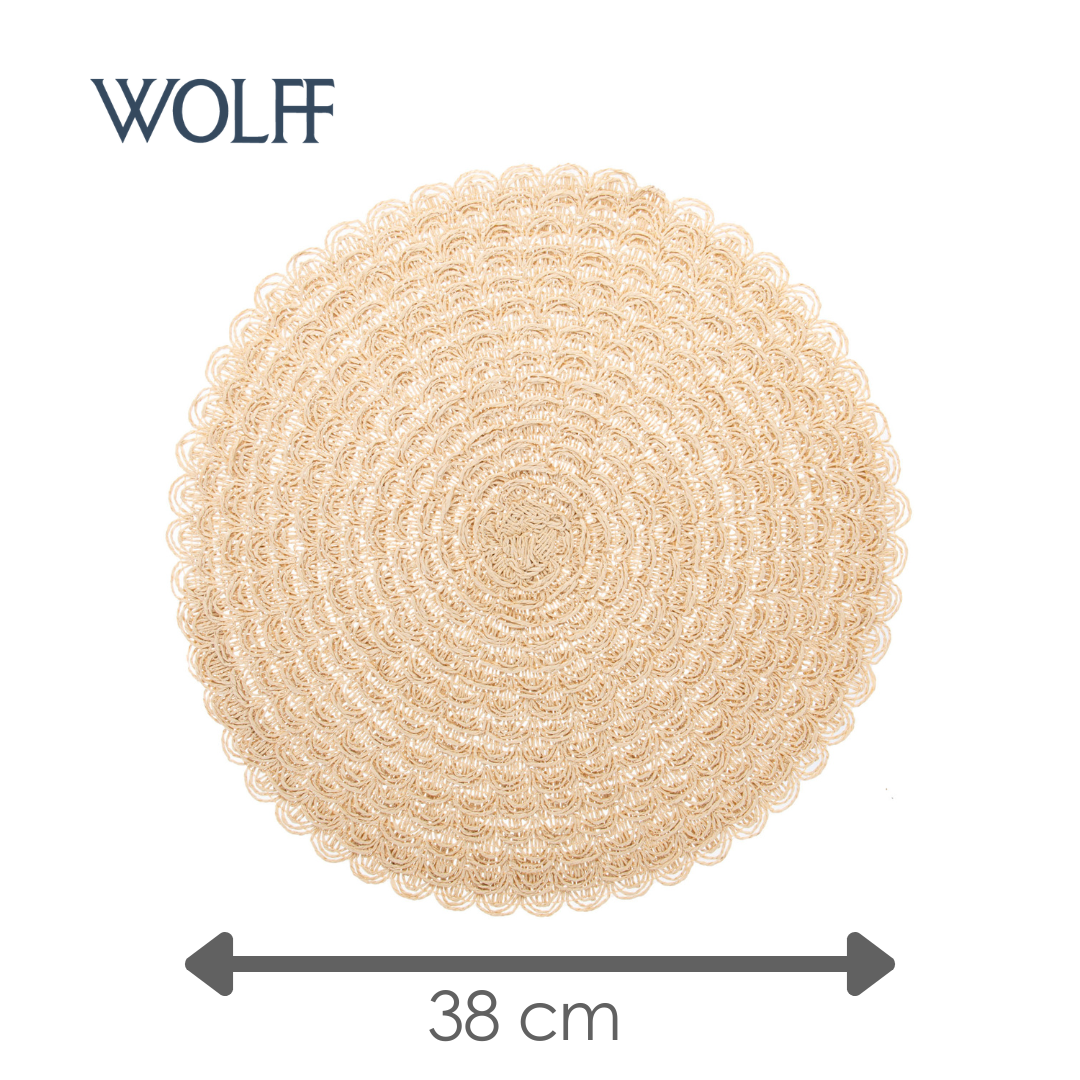 Jogo Americano de Papel Pétala Bege 38cm - Wolff