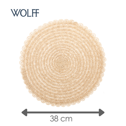 Jogo Americano de Papel Pétala Bege 38cm - Wolff