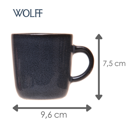 Caneca Raízes 170ml Azul Cerâmica - Wolff