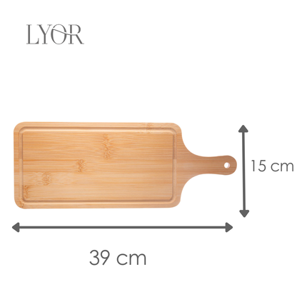 Tábua para Servir de Bambu 39cm x 15cm x 1cm - Lyor