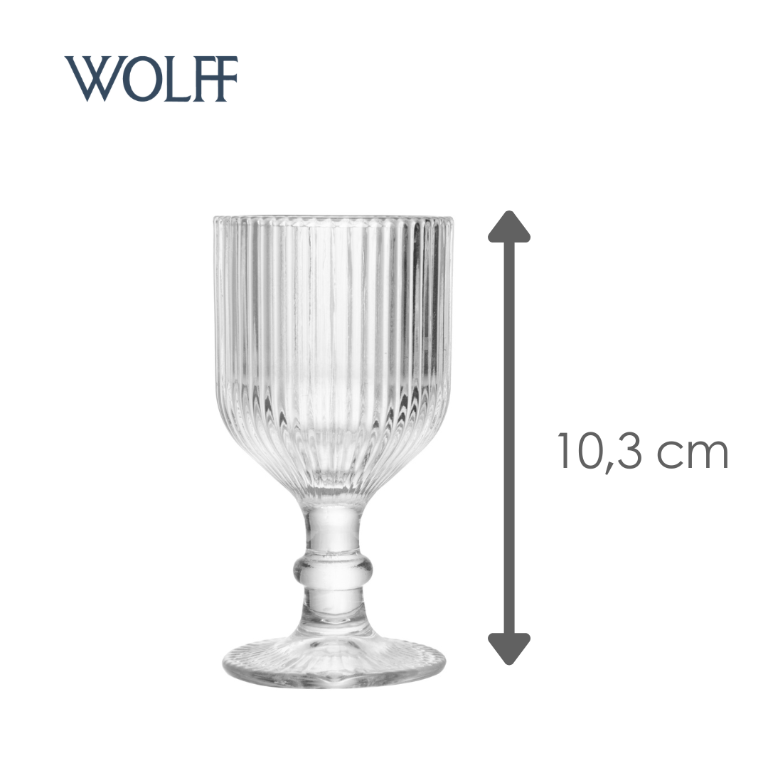 Taça de Licor Lines 75ml Vidro - Wolff