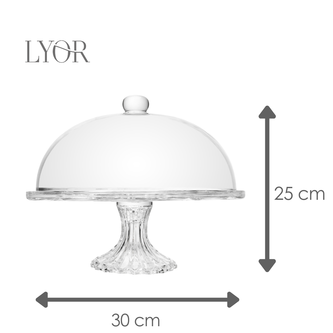 Boleira Deli Diamond 30cm x 23,5cm Vidro - Lyor