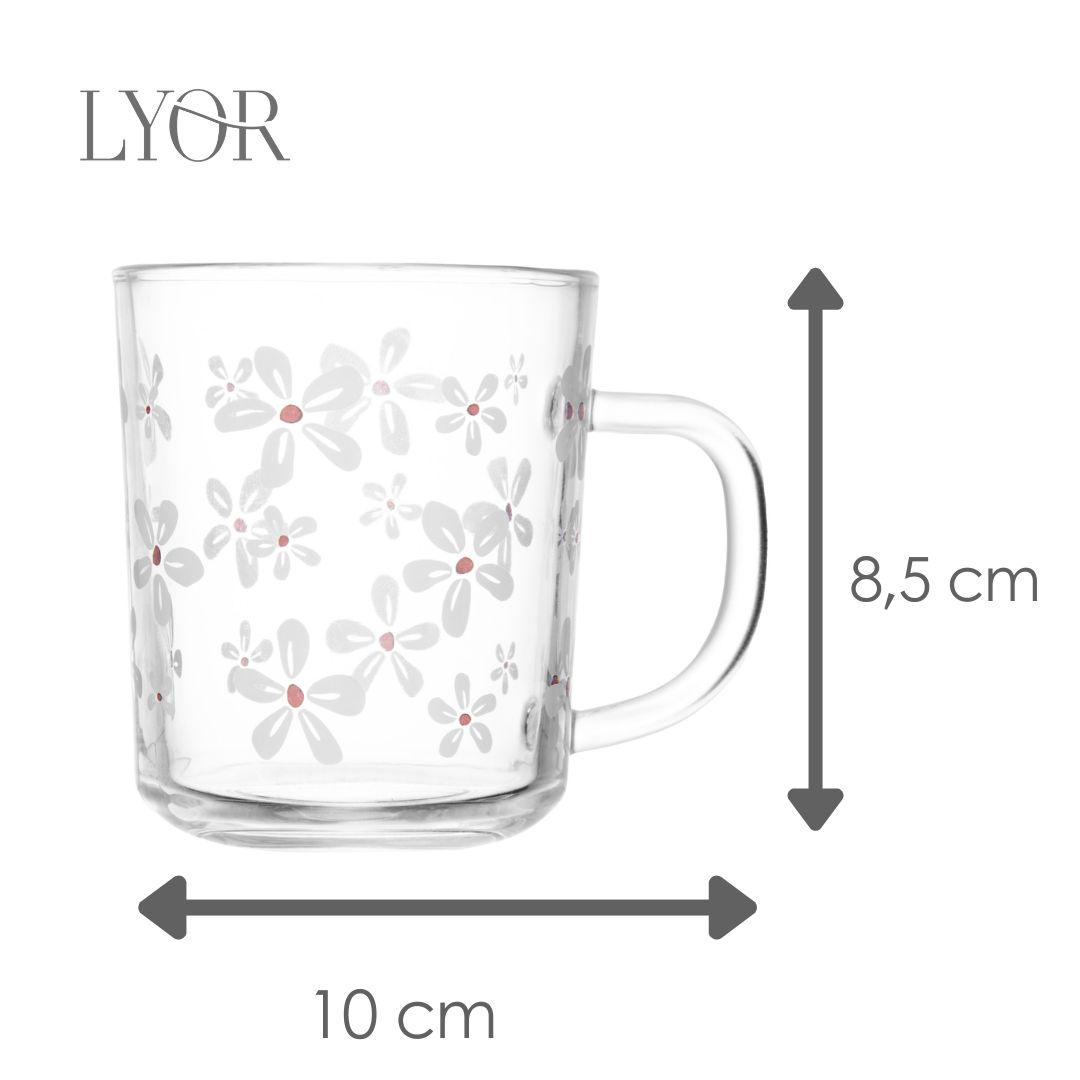 Conjunto 2 Canecas Vetra 220ml Vidro - Lyor