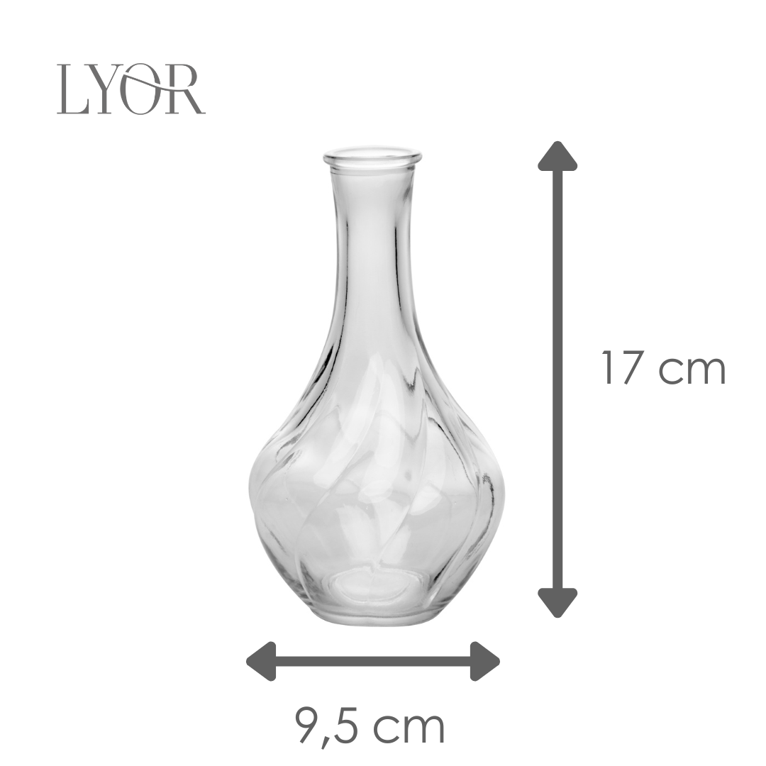Vaso de Vidro Pumpkin 9,5cm X 9,5cm X 17cm - Lyor