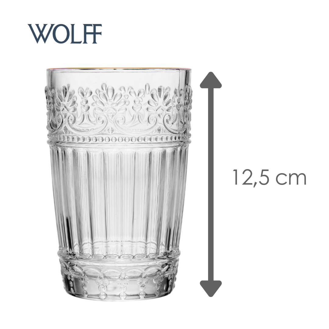 Conjunto 6 Copos Mauve Fio de Ouro 350ml Cristal Ecológico – Wolff