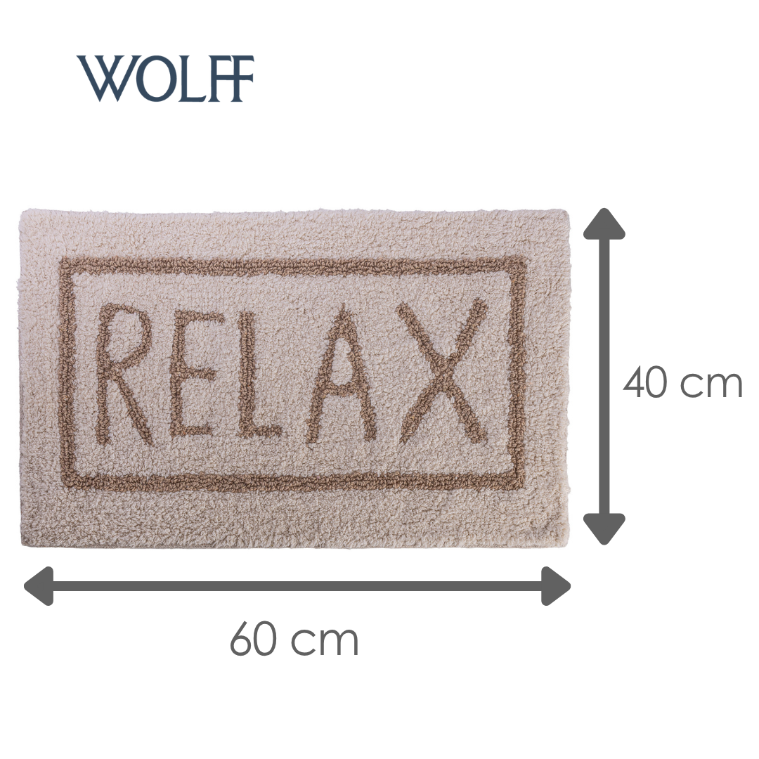 Tapete Relax 40cm x 60cm Branco Algodão - Wolff
