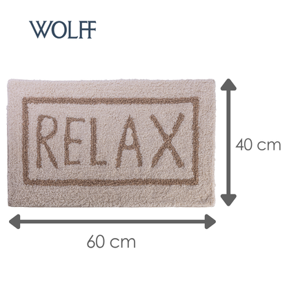 Tapete Relax 40cm x 60cm Branco Algodão - Wolff