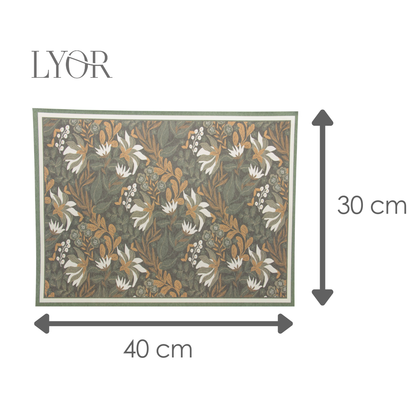 Conjunto 24 Jogos Americanos de Papel Green Garden 40cm x 30cm - Lyor