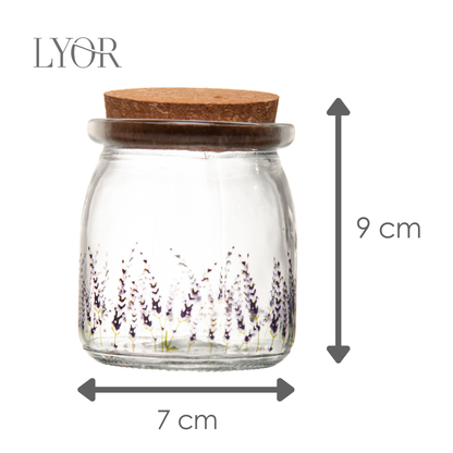 Pote Redondo com Tampa de Cortiça Provence 200ml Vidro - Lyor