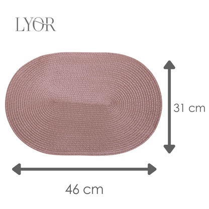 Lugar Americano Oval Fresno 46cm x 31cm Dourado Polipropileno - Lyor