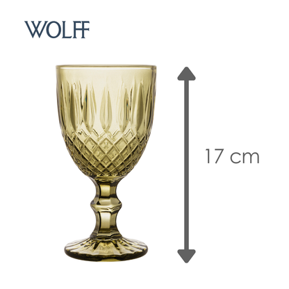 Taça Água Greek 320ml Verde Vidro – Wolff