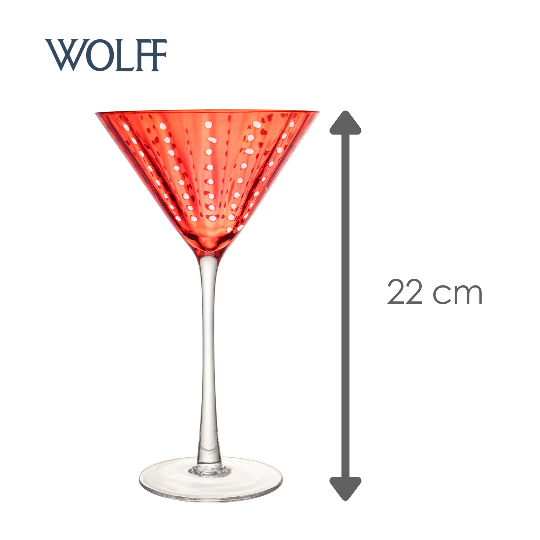 Conjunto 2 Taças de Martini Orquídea 220ml  Vidro - Wolff