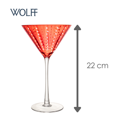 Conjunto 2 Taças de Martini Orquídea 220ml  Vidro - Wolff