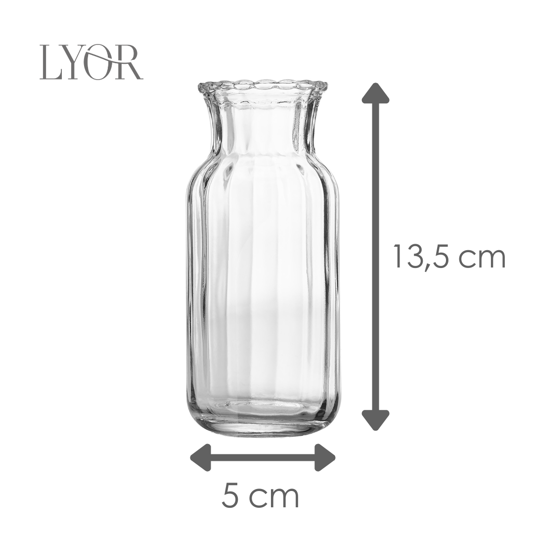 Vaso Minimal 13,5cm x 5cm Vidro - Lyor