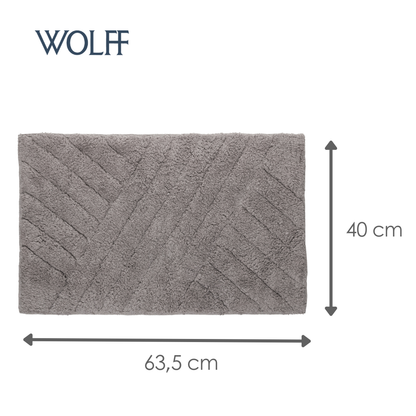 Tapete Bellagio 40cm x 60cm Cinza Algodão - Wolff
