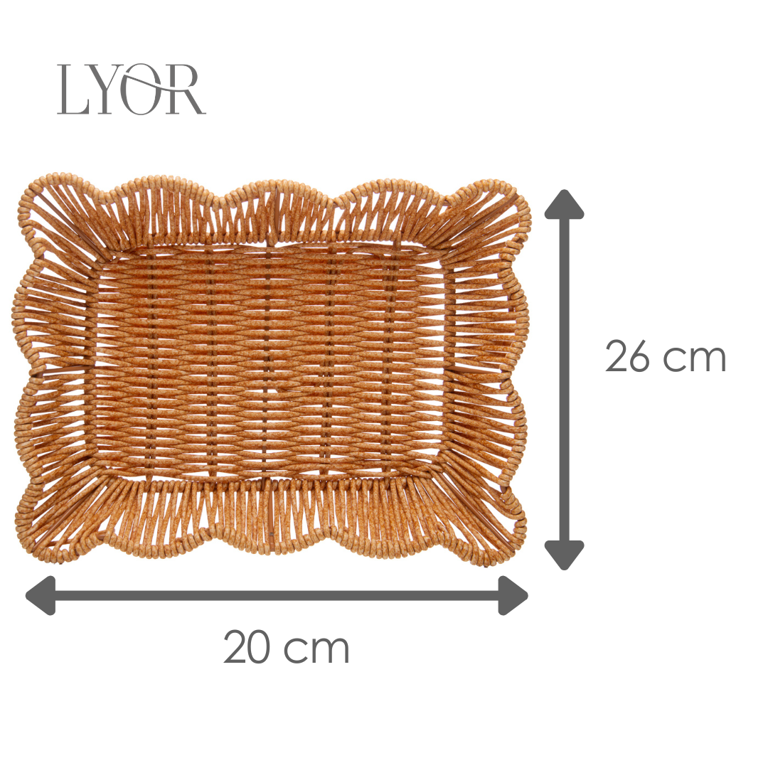 Cesta Botânica 26cm x 20cm x 5cm Rattan - Lyor