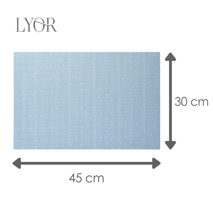 Lugar Americano Dovey 45cm x 30cm Azul PVC - Lyor