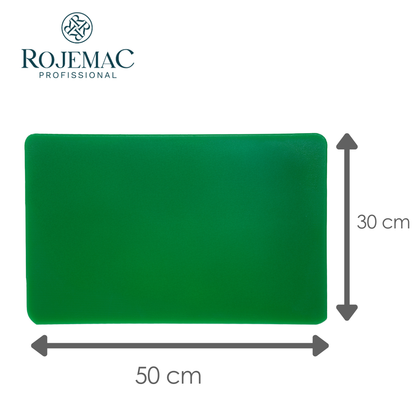 Placa de Corte 50cm x 30cm x 1,5cm Verde Polietileno - Rojemac Profissional