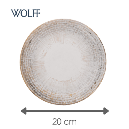 Prato para Sobremesa Maréa 20cm Off White Cerâmica - Wolff