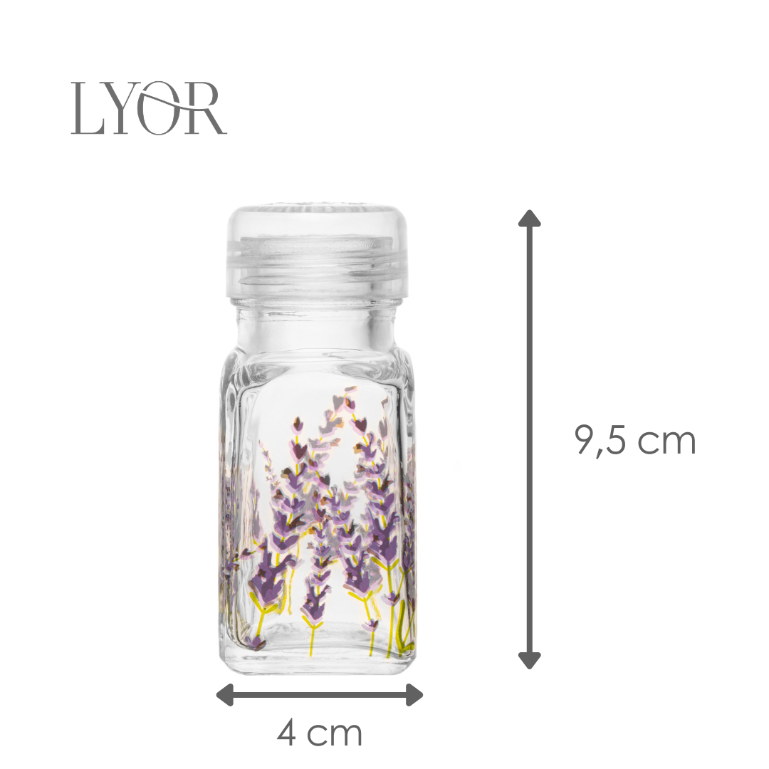 Conjunto 2 Porta Temperos Provence 70ml Vidro - Lyor