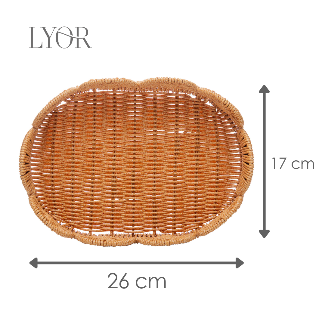 Cesta Botânica 26cm x 17cm x 7cm Rattan - Lyor