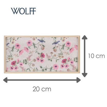 Bandeja Decorativa Blossom Garden 20cm x 10cm x 3cm Dourada Metal - Wolff