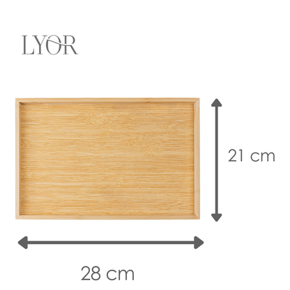 Bandeja Nature 28cm x 21cm x 2,5cm Bambu - Lyor