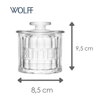 Manteigueira Francesa Harmony 9,5cm x 8,5cm Vidro - Wolff