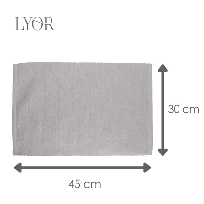 Lugar Americano Momentos 45cm x 30cm Cinza Algodão - Lyor