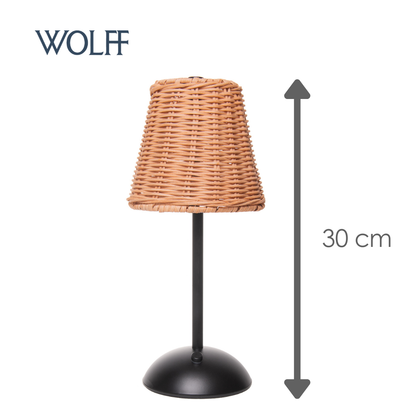 Luminária de Mesa Led Moana Preta Metal - Wolff