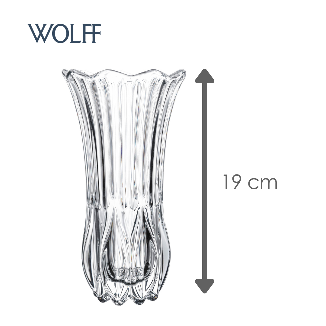 Vaso de Vidro Tulipa 10cm x 10cm x 19cm - Wolff