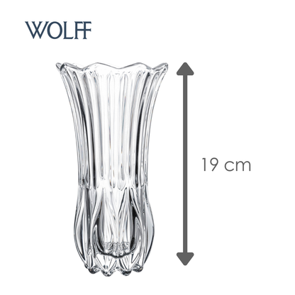Vaso de Vidro Tulipa 10cm x 10cm x 19cm - Wolff
