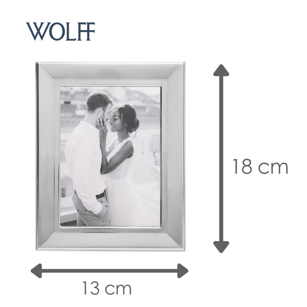 Porta-Retrato 13cm x 18cm Prata Aço Inox - Wolff