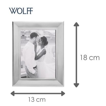 Porta-Retrato 13cm x 18cm Prata Aço Inox - Wolff