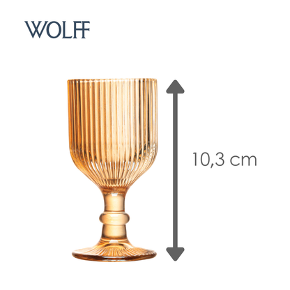 Taça de Licor Lines 75ml Âmbar Metalizado Vidro - Wolff