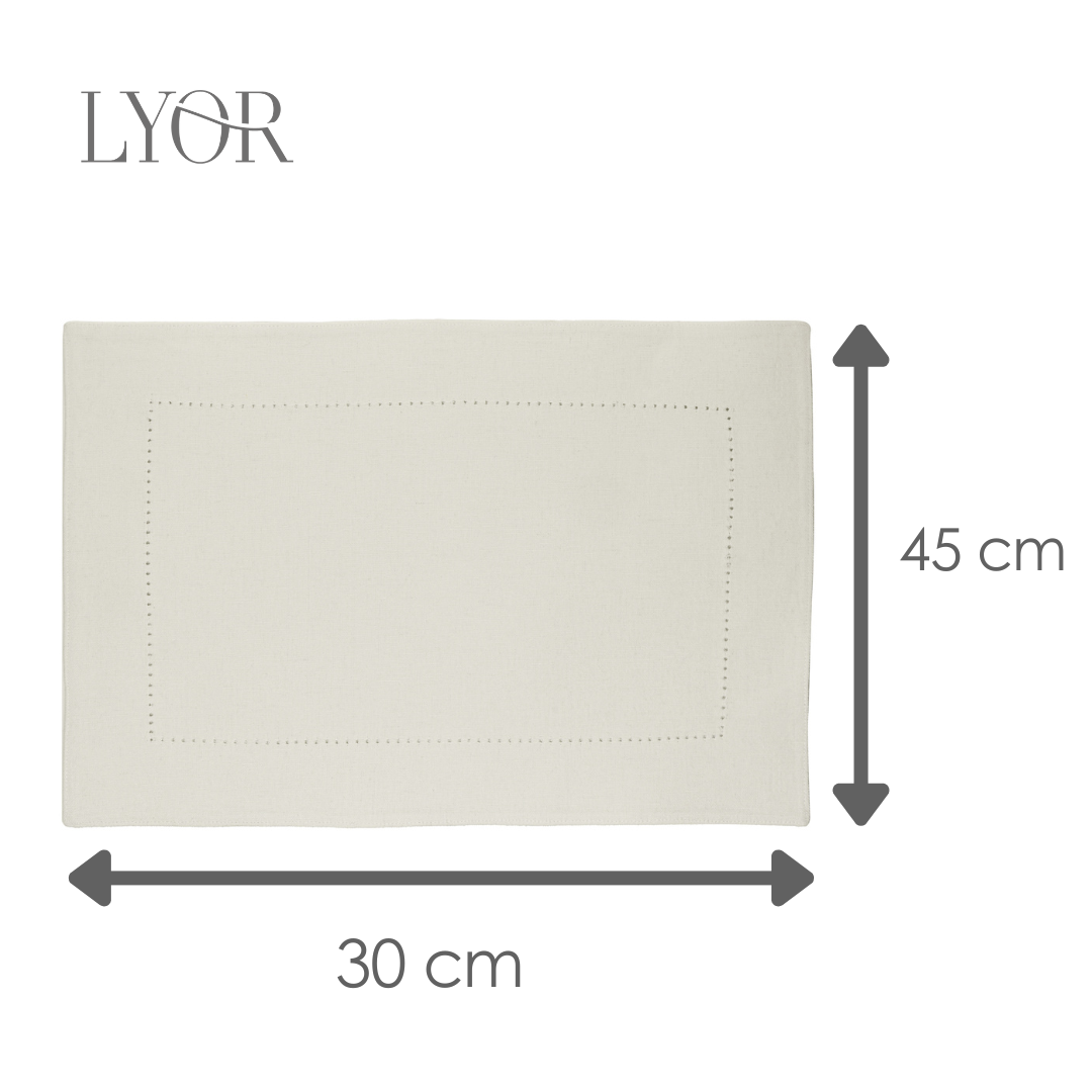Lugar Americano Lévis Off White Claro Algodão - Lyor