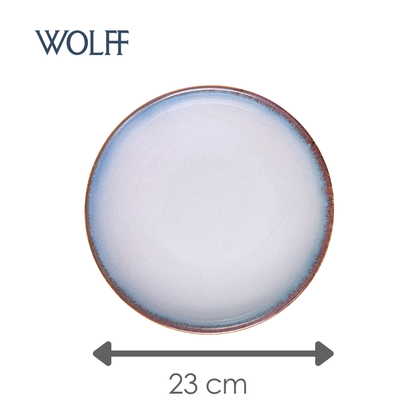 Prato Fundo Amazônia 23cm Azul Cerâmica - Wolff