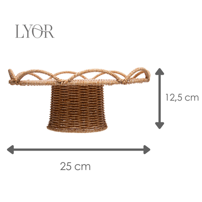 Prato para Bolo com Pé Bali 25cm x 25cm x 12,5cm Plástico - Lyor