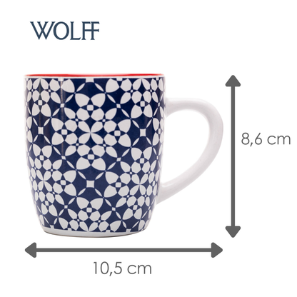 Conjunto 4 Canecas Holambra 225ml Coloridas Cerâmica - Wolff