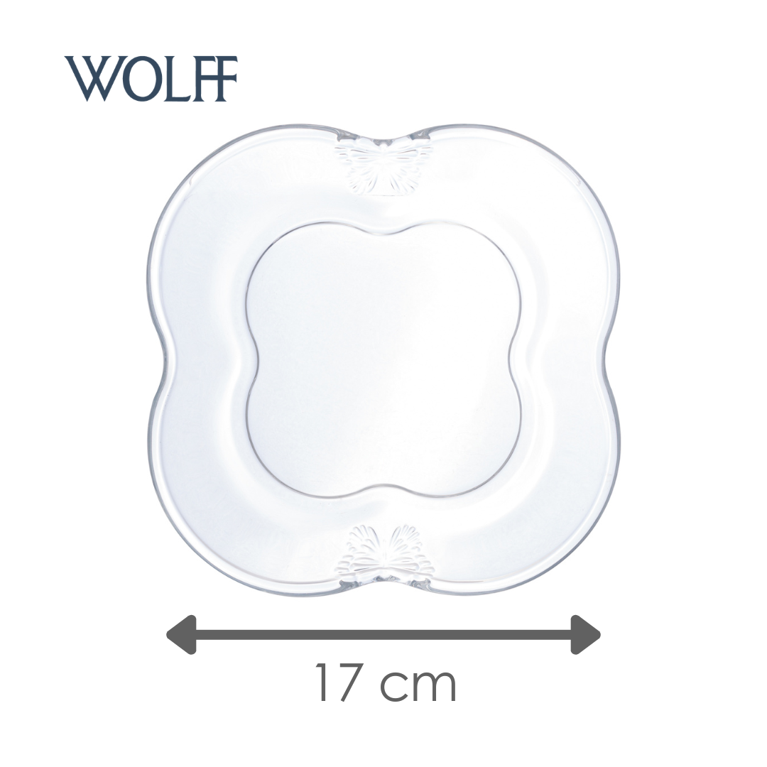 Prato para Sobremesa Butterfly 17cm Cristal - Wolff