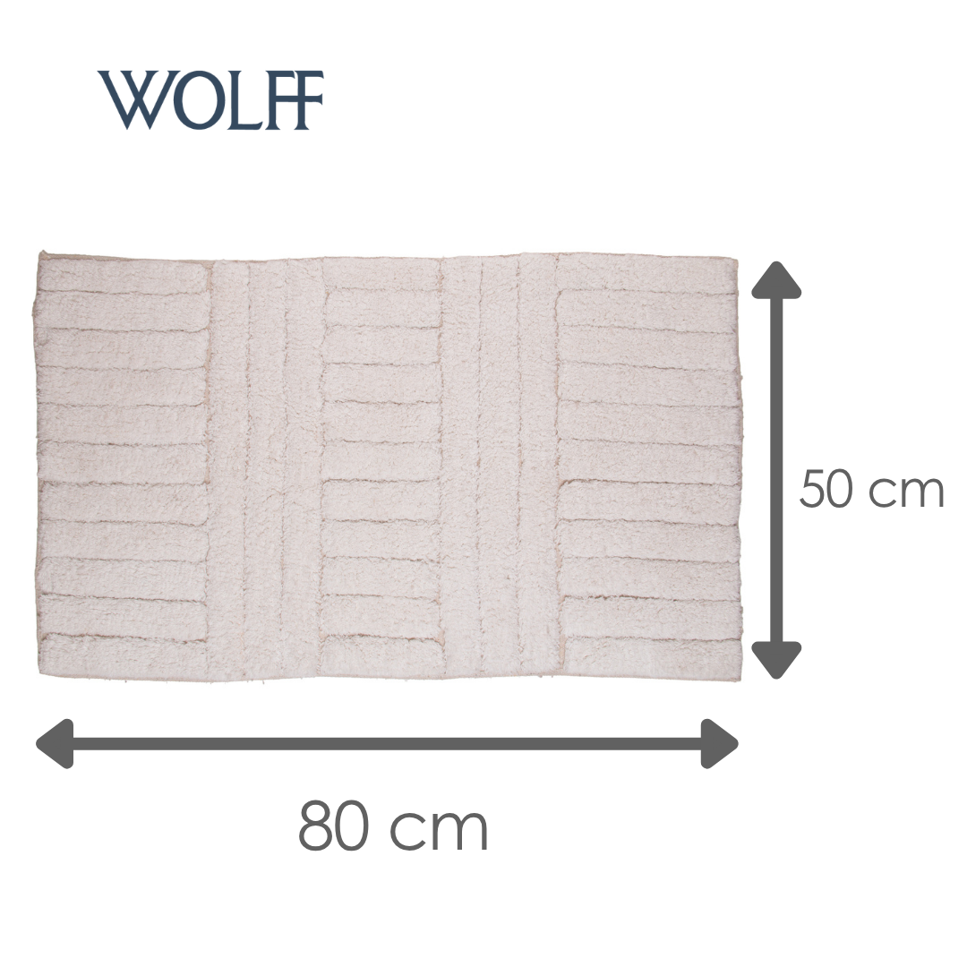 Tapete Genova 50cm x 80cm Branco Algodão - Wolff