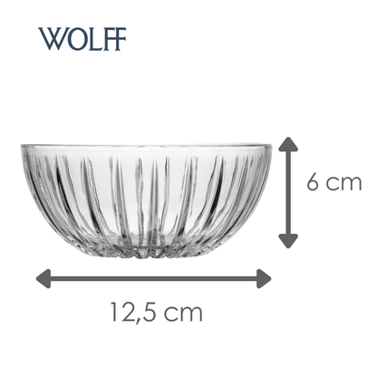 Conjunto 6 Bowls Bangkok 12,5cm x 12,5cm x 6cm Cristal Ecológico - Wolff