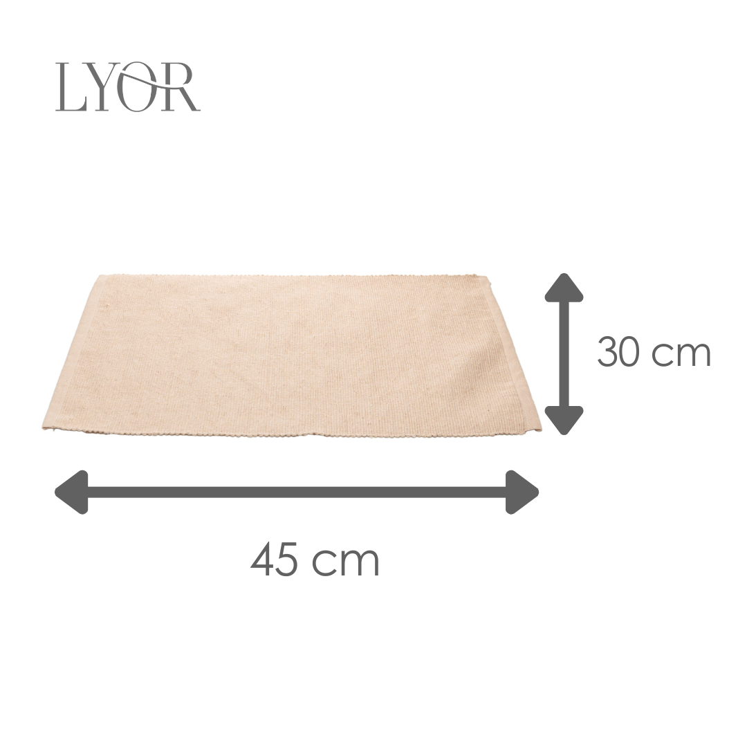 Lugar Americano Momentos 45cm x 30cm Off White Algodão - Lyor