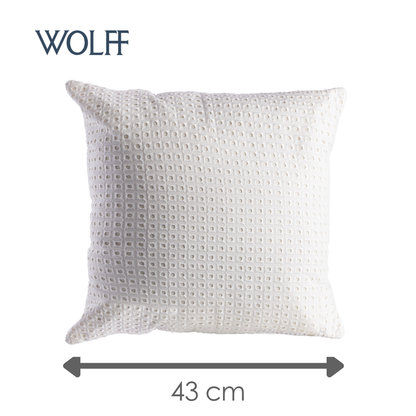 Capa para Almofada Ternura 43cm x 43cm Branca Algodão - Wolff