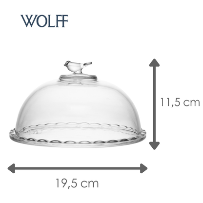 Queijeira Bird 20cm com Tampa Cristal - Wolff