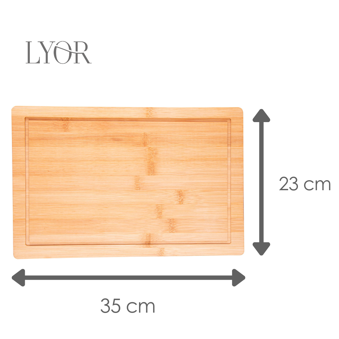 Tábua Multifuncional Nature 35cm x 23cm x 2cm Bambu - Lyor